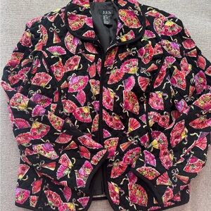 Quilted Fan Print Jacket